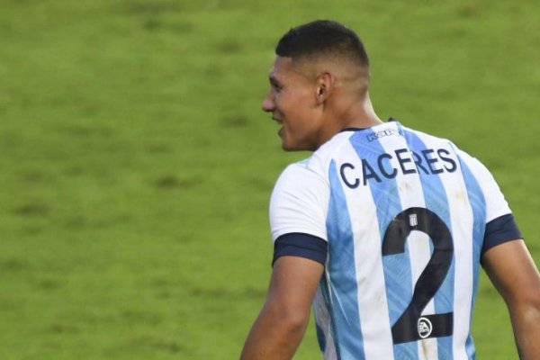 Problemas en Racing: Cáceres se lesionó y no viaja a Perú