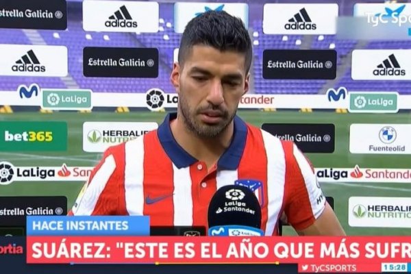 El llanto de Luis Suárez tras ganar La Liga: 