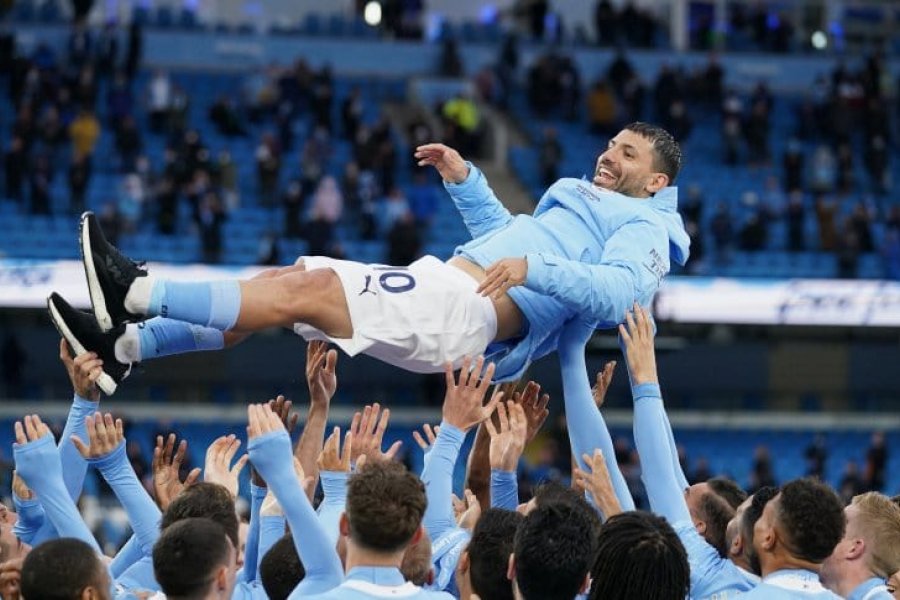 El Kun Agüero se despidió de la gente del Manchester City: goles, récord y emoción