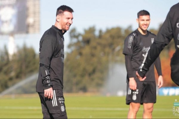 Selección Argentina: Lionel Messi, enchufado en el predio de Ezeiza