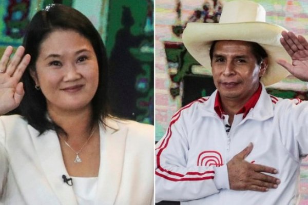 Ballotage en Perú: Con el 91% de las actas procesadas, Keiko Fujimori se impone a Pedro Castillo por escaso margen