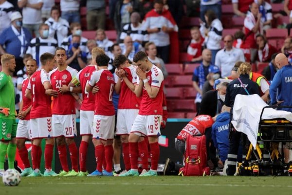 Susto en la Eurocopa: Eriksen sufrió un paro y lo reanimaron