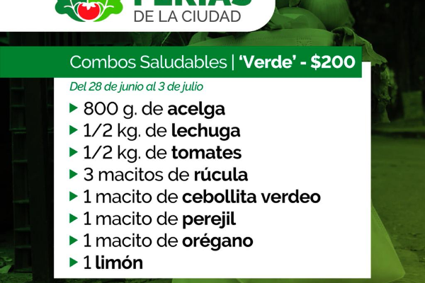 Con combos saludables, las Ferias de la ciudad llegan a barrios y plazas céntricas