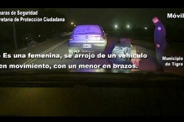 Una mujer se arrojó de un auto en marcha con sus hijos para escapar de su agresor