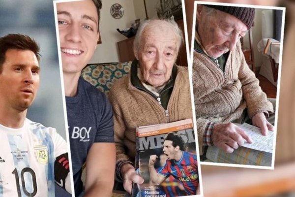 Messi mandó un saludo al abuelo de 99 años que anota todos sus goles