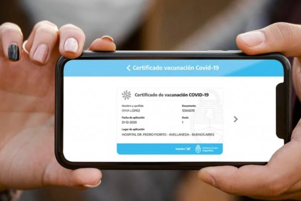 Personas vacunadas pueden generar su credencial digital en la app Mi Argentina