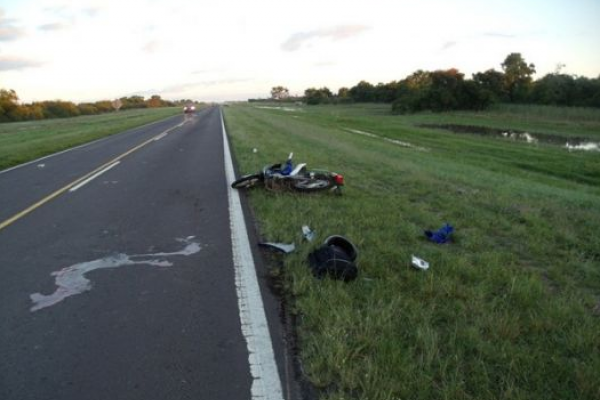 Gobernador Martínez: Motociclista falleció al chocar contra un animal