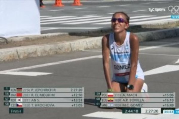 La chaqueña Marcela Gómez finalizó la maratón de 42 kilómetros en Tokio