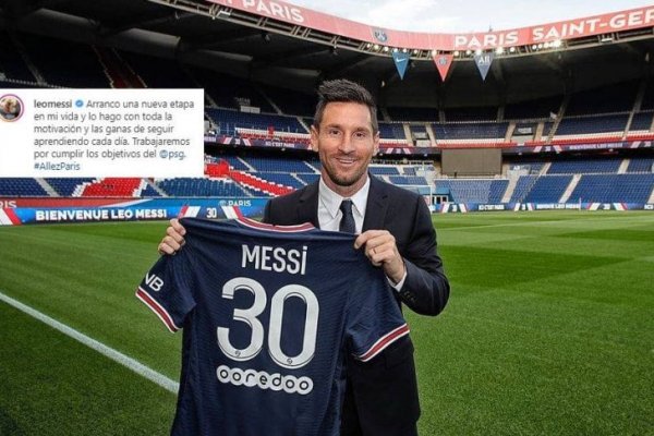 Messi y su primer posteo en Instagram con la camiseta de PSG