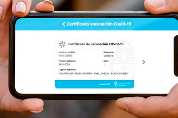 La App Mi Argentina servirá en el mundo como certificado de vacunación