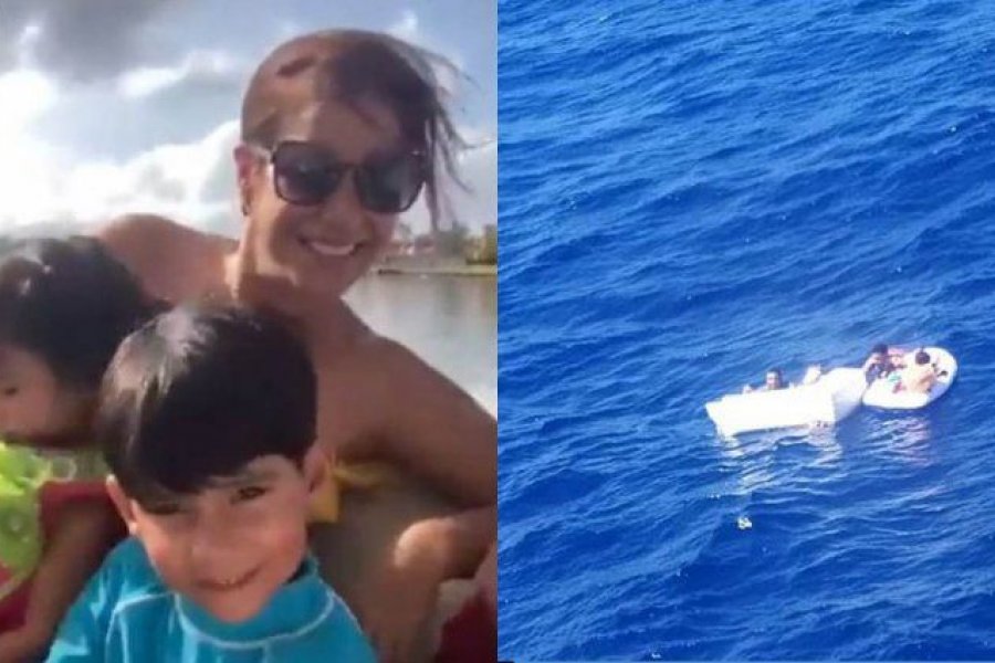 Rescataron a dos niños a la deriva, abrazados al cadáver de su madre