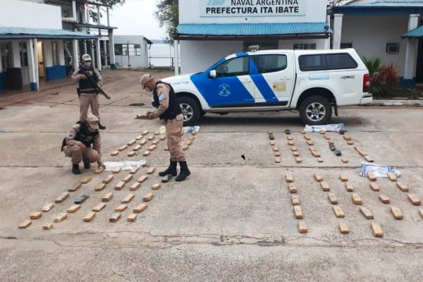 Prefectura secuestró más de 130 kilos de marihuana en Corrientes