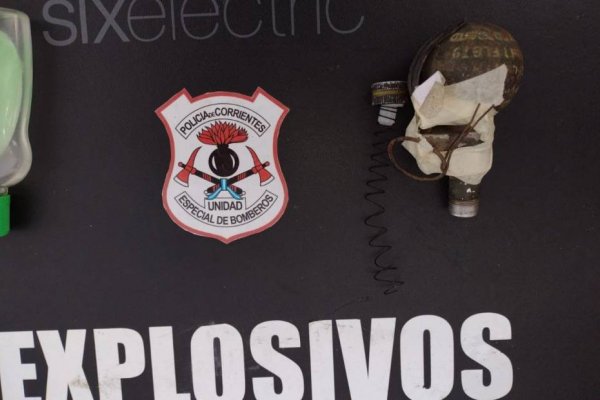 Encontraron una granada activada en una plaza de Corrientes