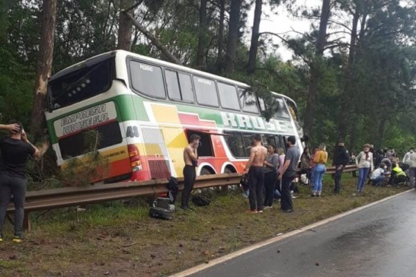 Un muerto y varios heridos tras el despiste de un micro sobre Ruta 12