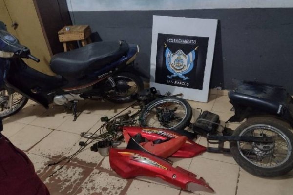 Robó dos motos y quedó detenido