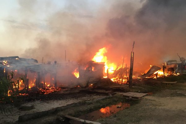 Incendio consumió por completo una casilla de madera