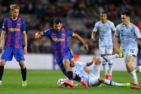 Con un ratito de Sergio Agüero, Barcelona le ganó a Dinamo de Kiev