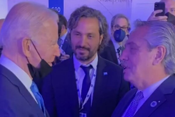 Alberto Fernández tuvo un encuentro casual con Joe Biden y bromeó con Jair Bolsonaro por el fútbol