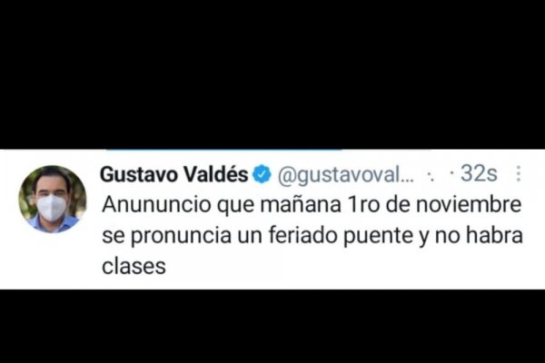 Falso twitter: Este lunes hay actividad normal y no es feriado