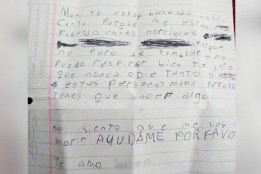 "Siento que me voy a morir": una nena denunció bullying a través de una carta a su mamá