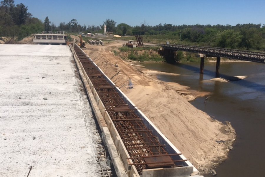 Avanza la etapa final de la construcción del puente sobre Arroyo Guazú