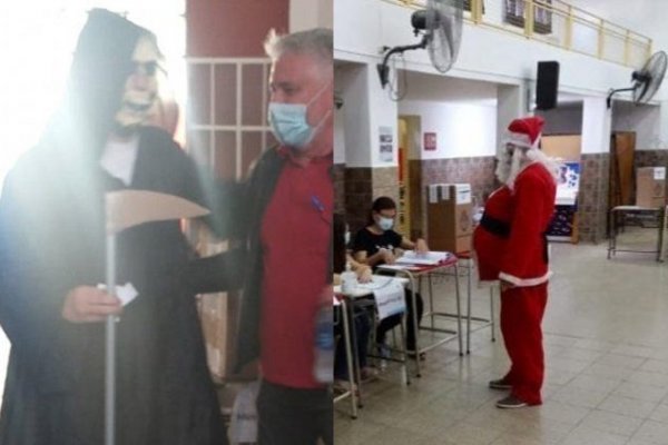 San La Muerte y Papá Noel votaron en Córdoba