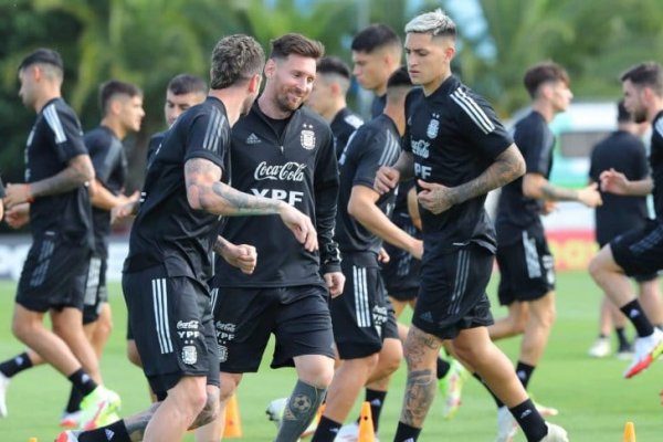 Entrenamiento clave de la Selección Argentina ante Brasil