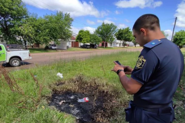 Encontraron quemada una moto denunciada como sustraída