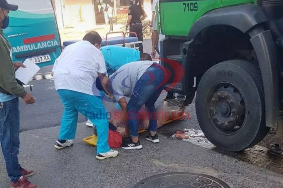 Mujer grave tras ser arrollada por un camión de Lusa
