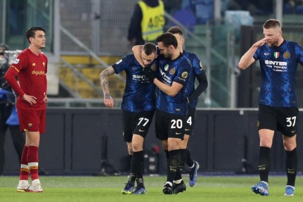 Inter goleó en su visita a Roma por la Serie A