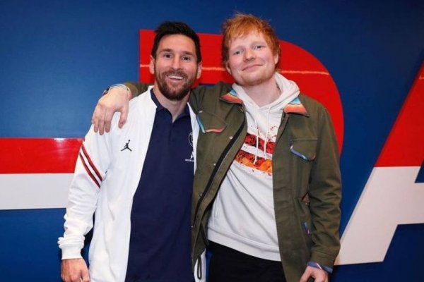 El pedido de disculpas de Ed Sheeran a Antonela Roccuzzo por la foto con Lionel Messi