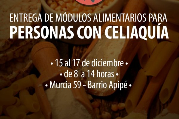 Entregarán módulos alimentarios para celíacos