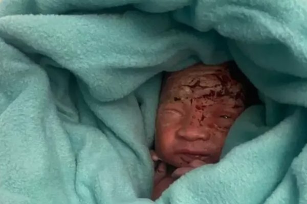 Encontraron un bebé recién nacido abandonado en la basura del baño de un avión