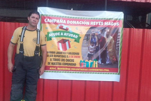 Bomberos voluntarios recolectan donaciones para repartir en Reyes