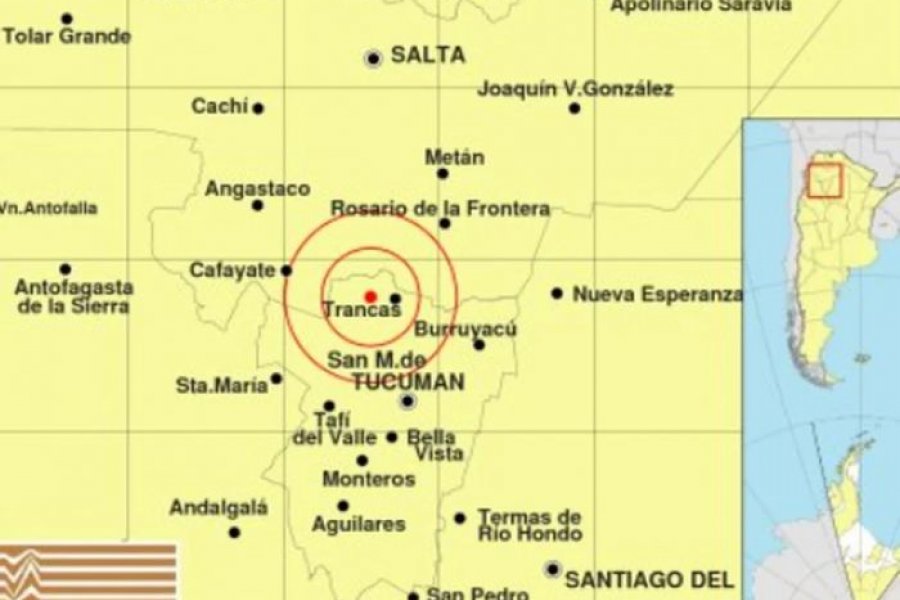 Tucumán registró un fuerte sismo de 5.7 grados en escala Richter