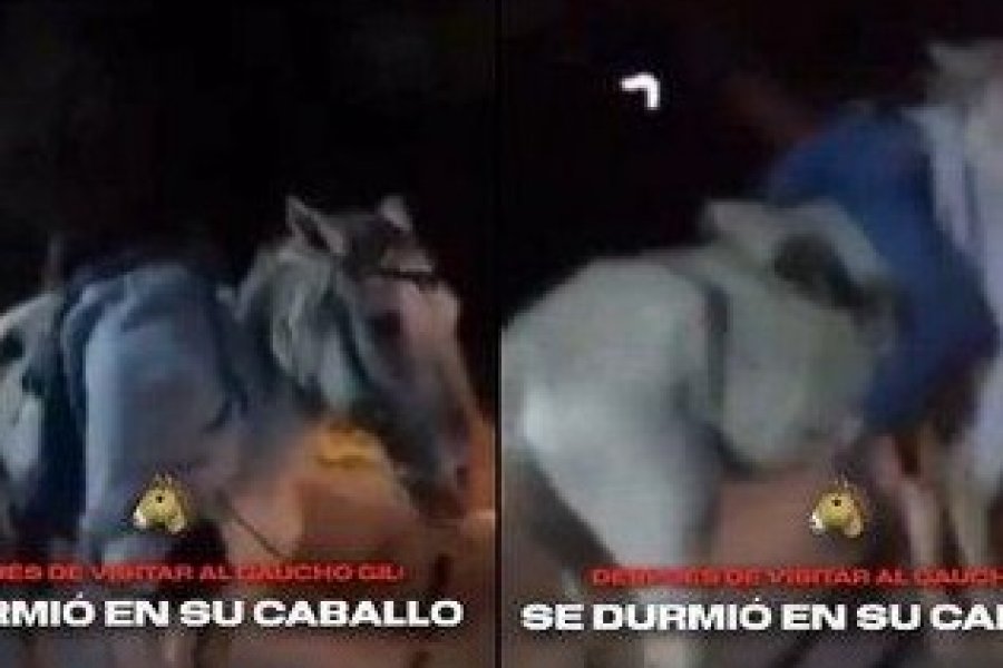 VIDEO / Se durmió sobre su caballo mientras regresaba de visitar al Gaucho Gil