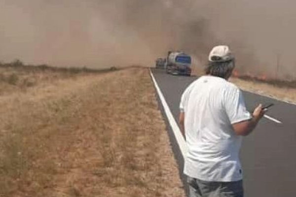 Por los incendios, hay alerta por baja visibilidad en Ruta 119