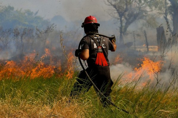 Evacuaron a cuatro familias por los incendios forestales en Corrientes