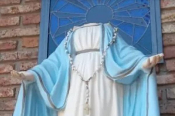 Decapitaron la imágen de la Virgen en una iglesia