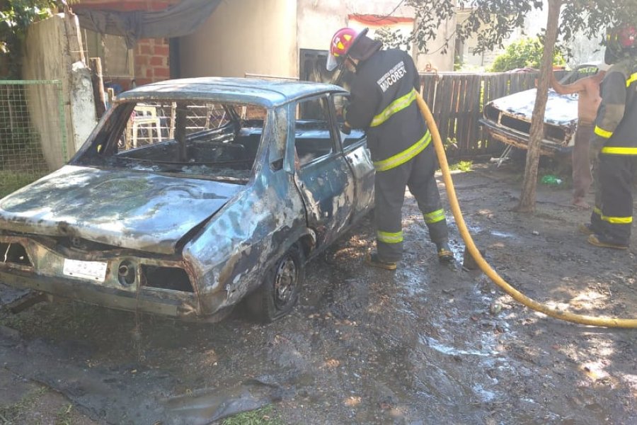 Incendiaron el auto del presunto asesino en Mocoretá