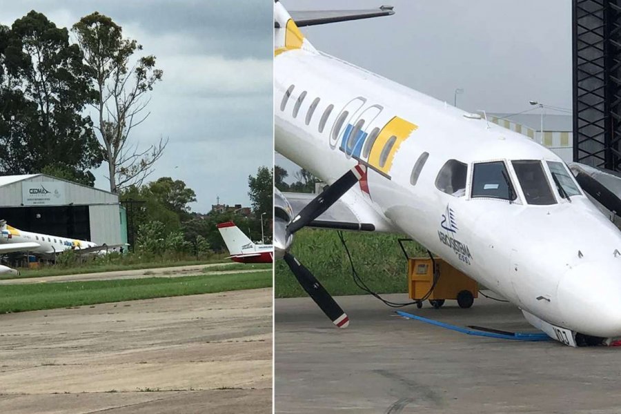 Un avión aplastó a un mecánico que lo estaba reparando