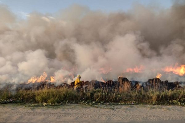 Por incendios en la zona, cierran uno de los accesos al Iberá