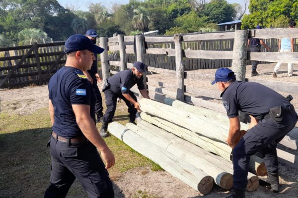 La Policía recuperó postes de red eléctrica que habían sido sustraídos