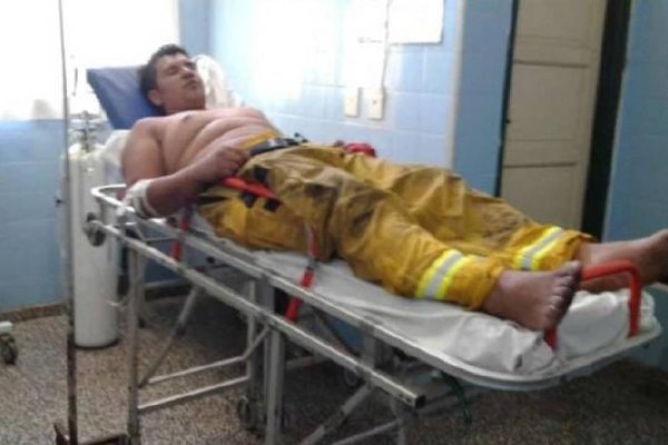 Concepción: Dieron de alta al bombero voluntario herido