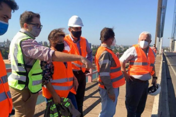 Reactivan la construcción de las defensas del puente General Belgrano