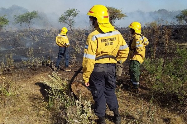 Los brigadistas de Gualeguaychú trabajan en Mercedes Corrientes