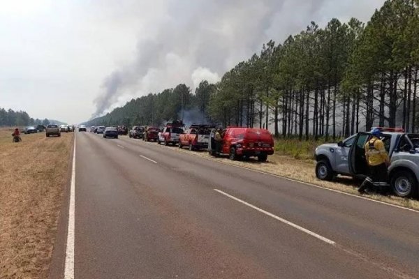 Incendios: Evacuan casas en el Paraje Santa Tecla