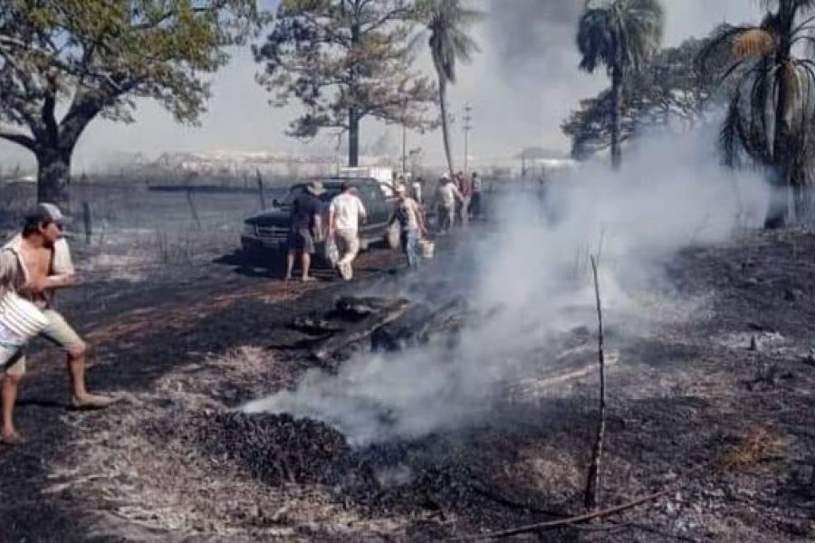 Lavalle: viviendas quemadas y más de 20 hectáreas afectadas