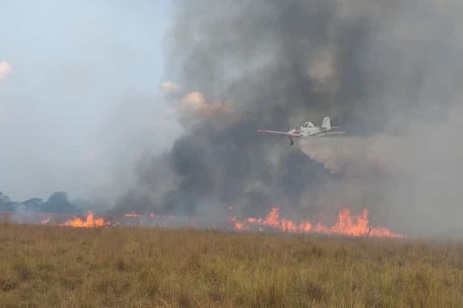 VIDEO | Corrientes: Incendio de gran magnitud en zona del paraje San Benito