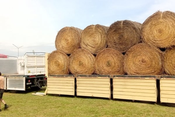 Llegó a Loreto un camión con donaciones de rollos